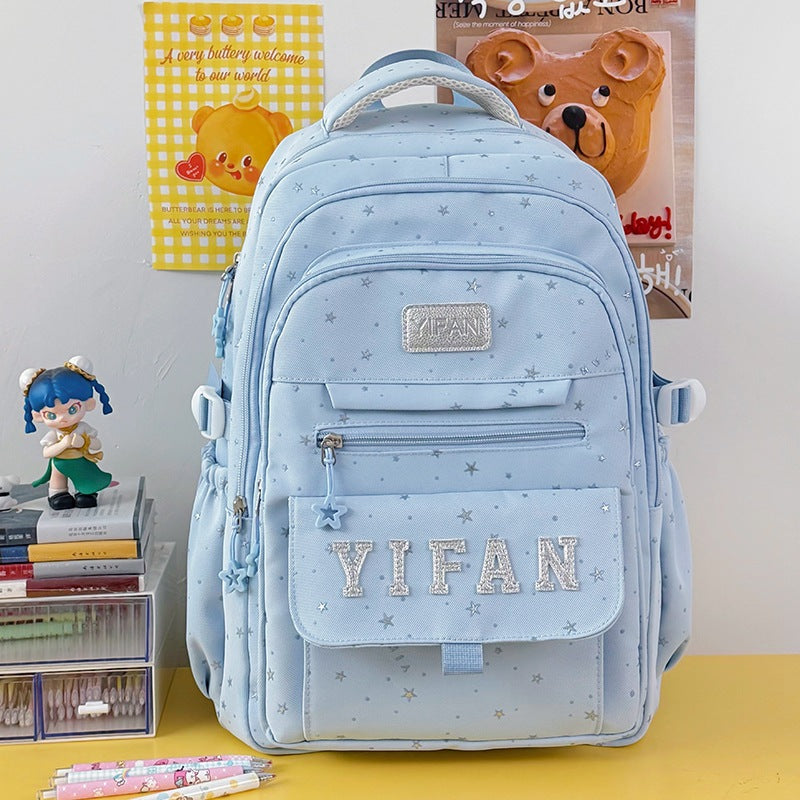 Fun Star-Embellished School Backpack LoungeYard — product view 6