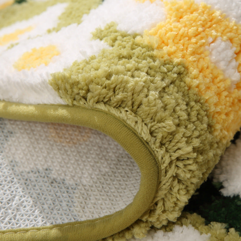 Floral Design Plush Bath Mat — product view 4