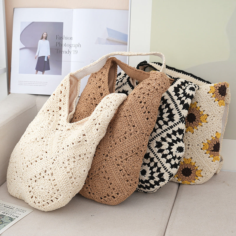 Handmade Crochet Shopper Bag LoungeYard — product view 2