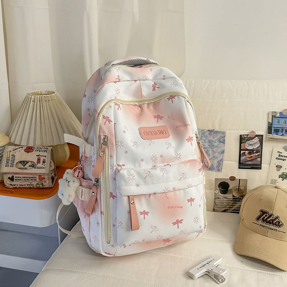 Stylish Floral Patterned Backpack — product view 1