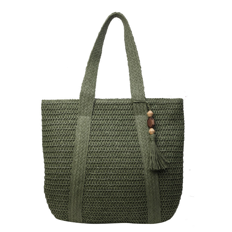 Woven Textured Beach Tote — product view 5