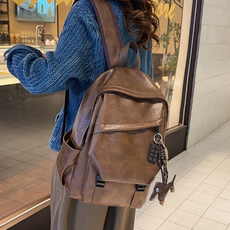 Minimalist Leather Backpack LoungeYard — product view 2