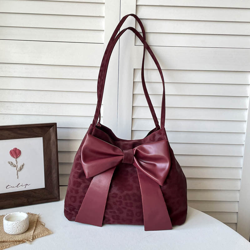 Chic Bow-Accent Bucket Handbag — product view 2