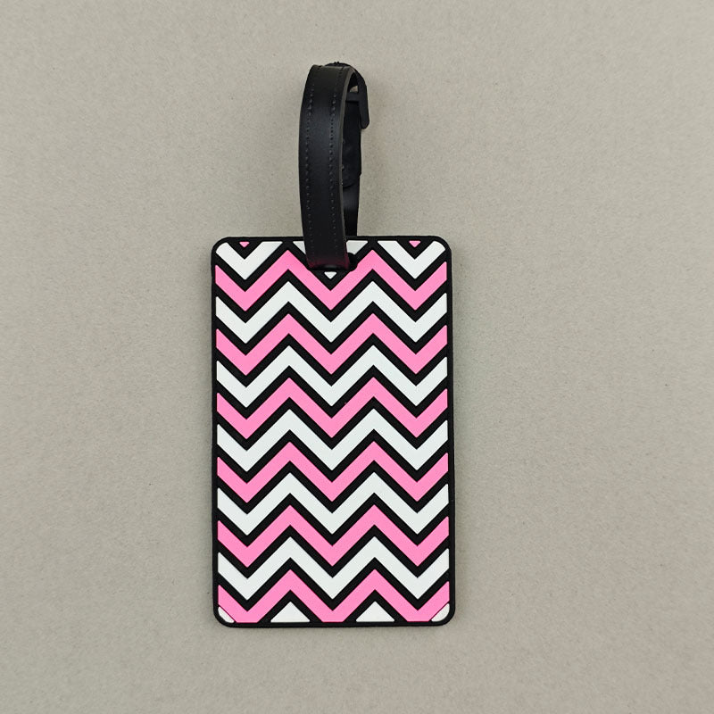 Unisex Chevron Pattern Travel Luggage Tag LoungeYard — product view 2