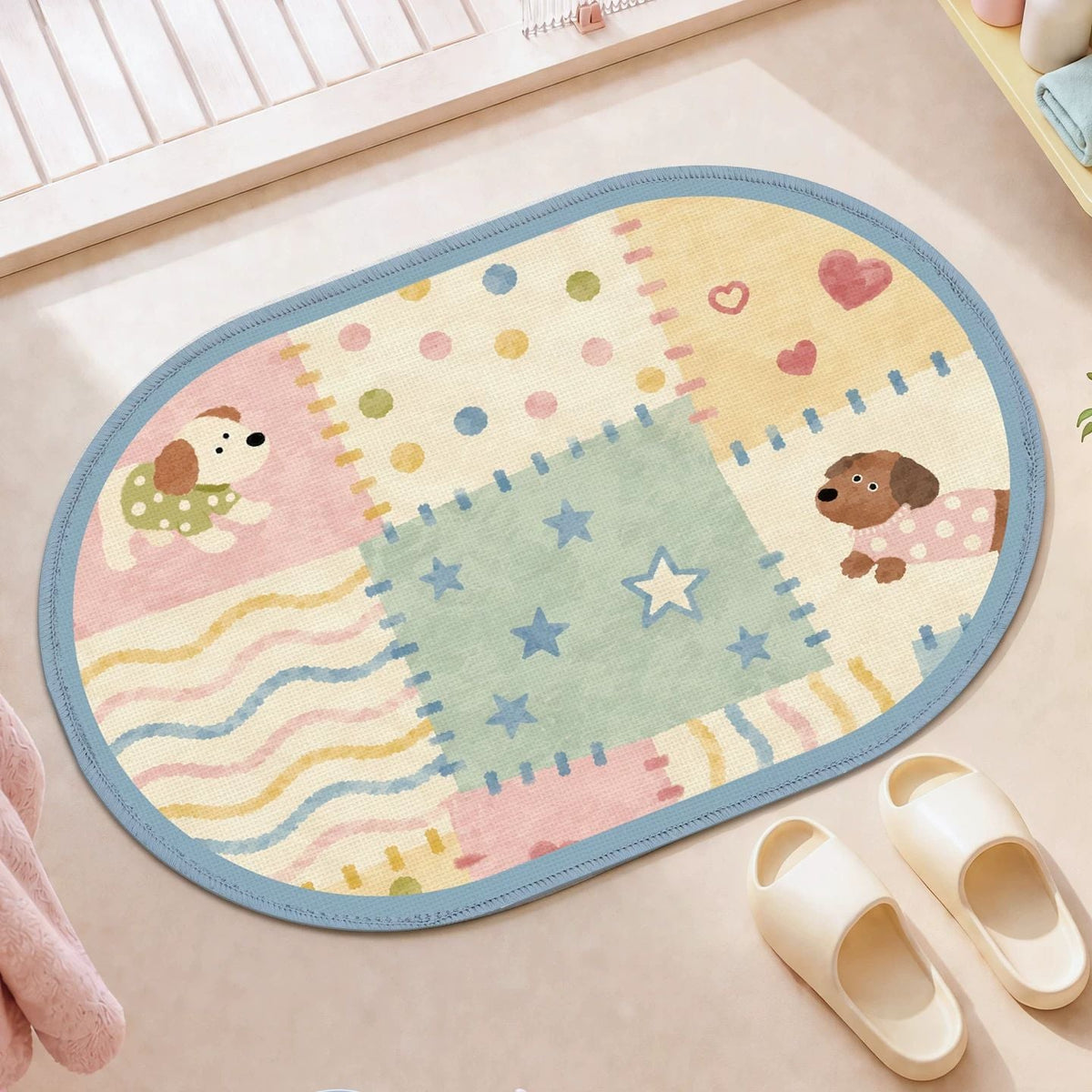 Playful Patchwork Bath Mat — product view 4
