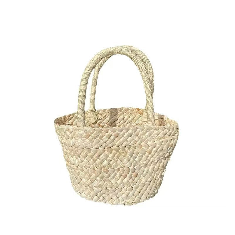 Handcrafted basket bag with double handles LoungeYard — product view 6