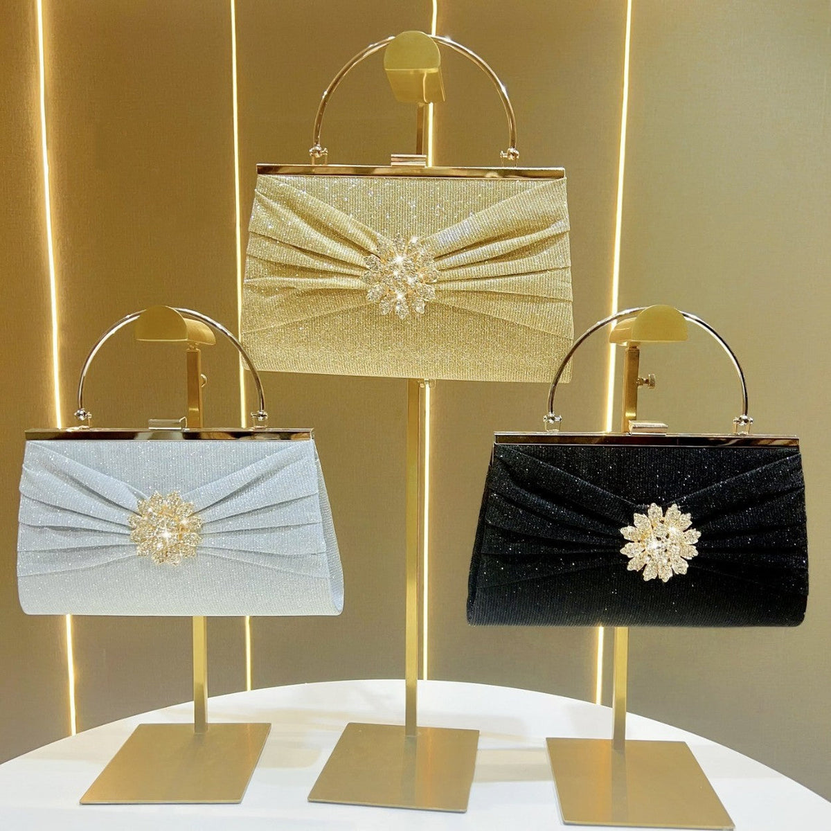Glamorous Metallic Evening Handbag — product view 4