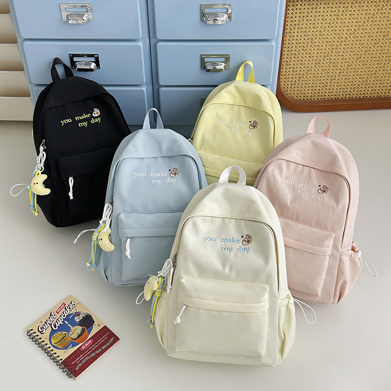 Casual Embroidered Mini Backpack LoungeYard — product view 2