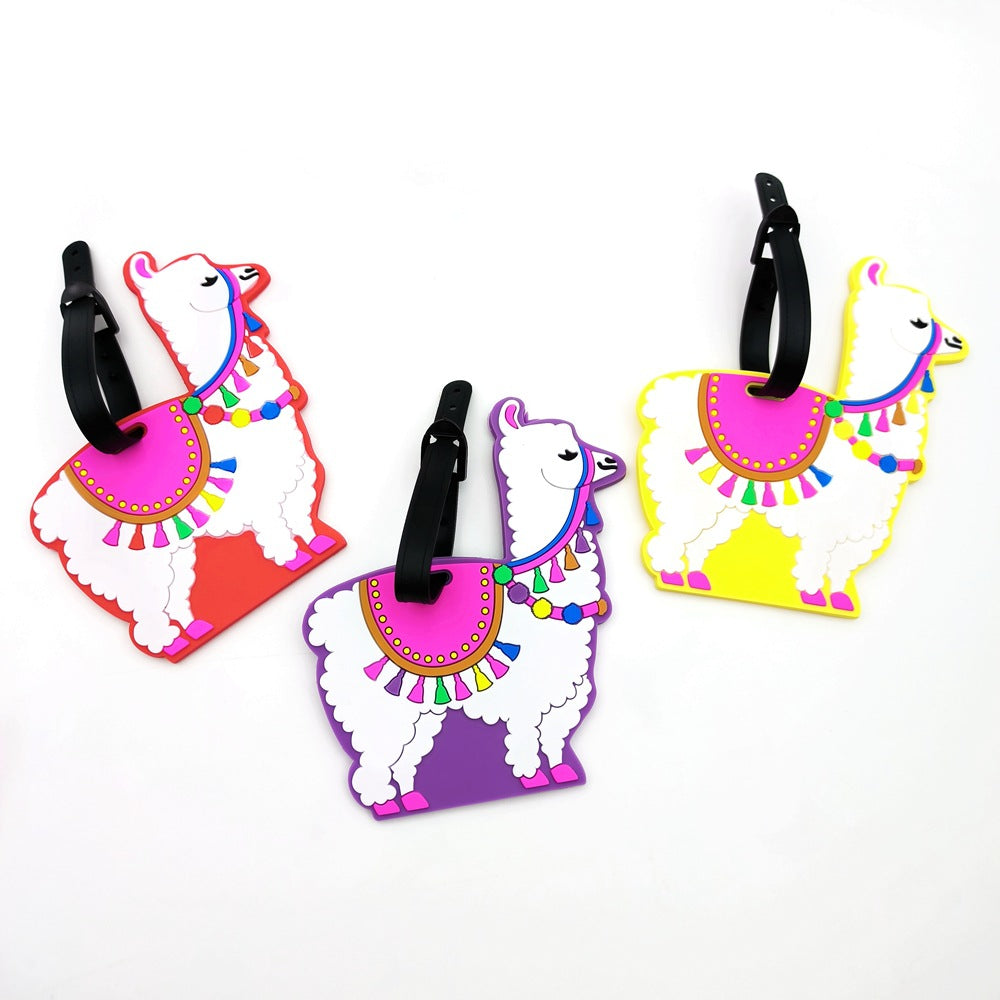 Whimsical Llama Luggage Tag LoungeYard — product view 1