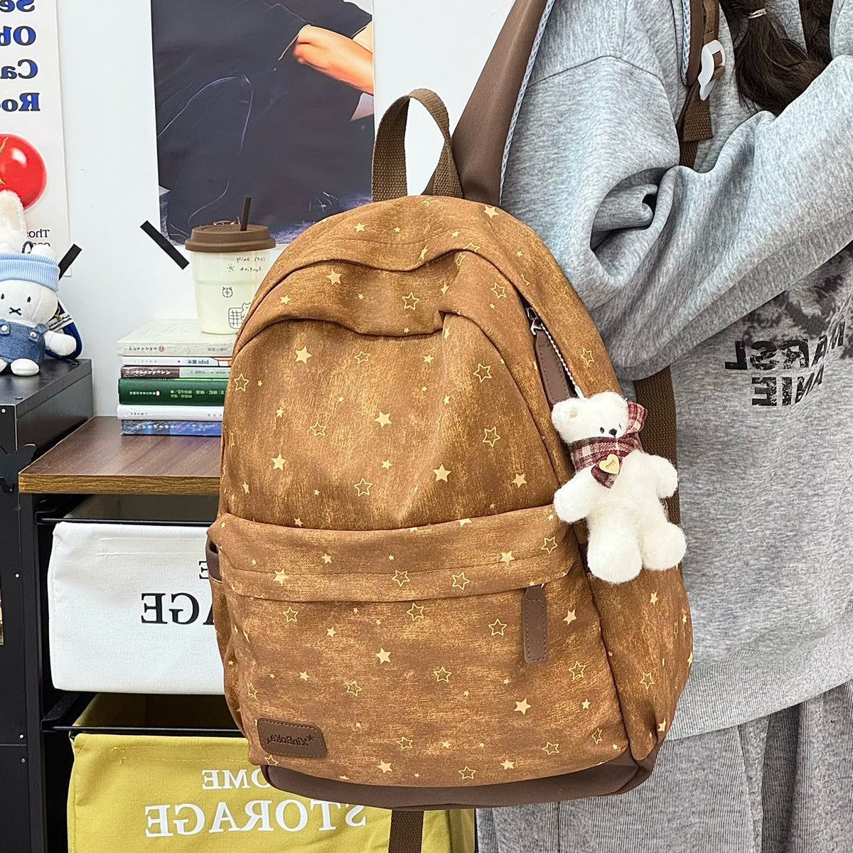 Star-Patterned Casual Backpack LoungeYard 1791204559 — product view 2
