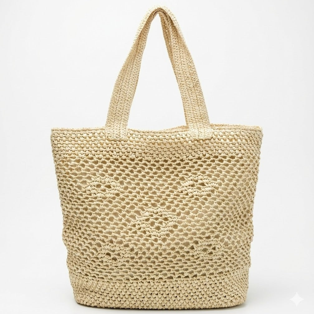 Handwoven tote bag with modern patterns LoungeYard — product view 3