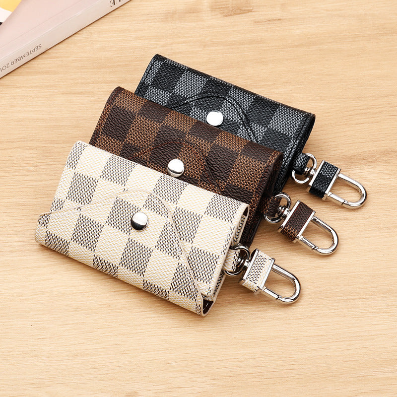 Checkered Pattern Keychain Wallet LoungeYard — product view 3