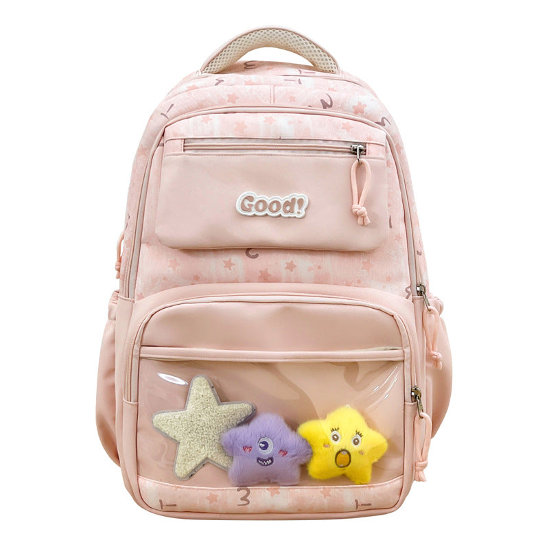 Children's Starry Print School Backpack LoungeYard — product view 5