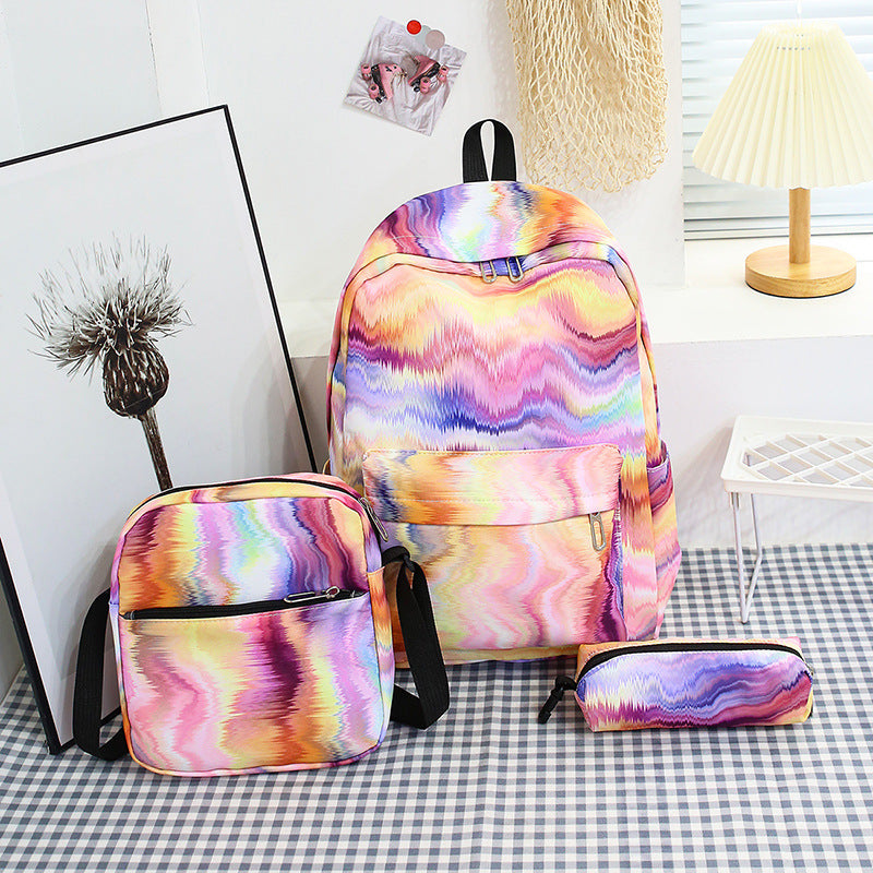 Stylish backpack with matching crossbody bag and pencil case LoungeYard — product view 4
