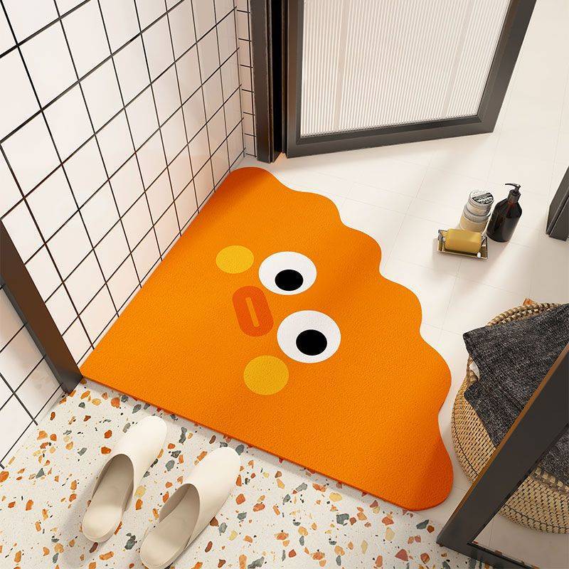 Playful Cartoon Design Bath Mat — product view 1