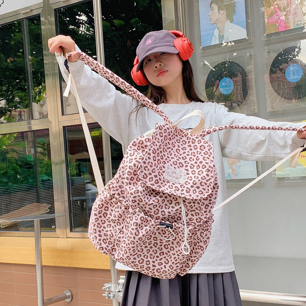 Playful Polka Dot Themed Backpack LoungeYard — product view 4