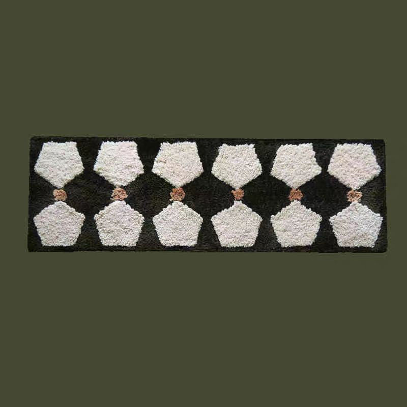 Modern Geometric Pattern Bath Mat Bowlift — product view 6