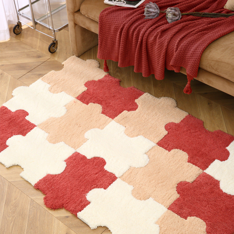 Soft Plush Puzzle-Shaped Bath Mat — product view 1