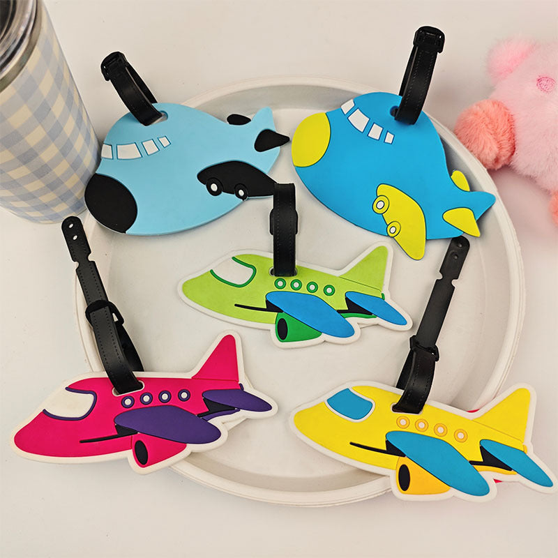 Ladies Padded Luggage Tag in Airplane Design LoungeYard — product view 1