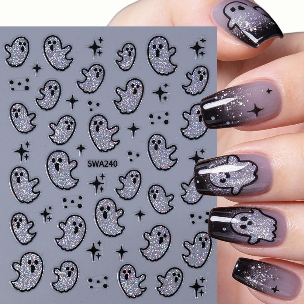 Halloween-Themed Ghost Nail Art Stickers — product view 1