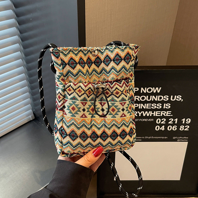 Bohemian Patterned Drawstring Handbag — product view 1