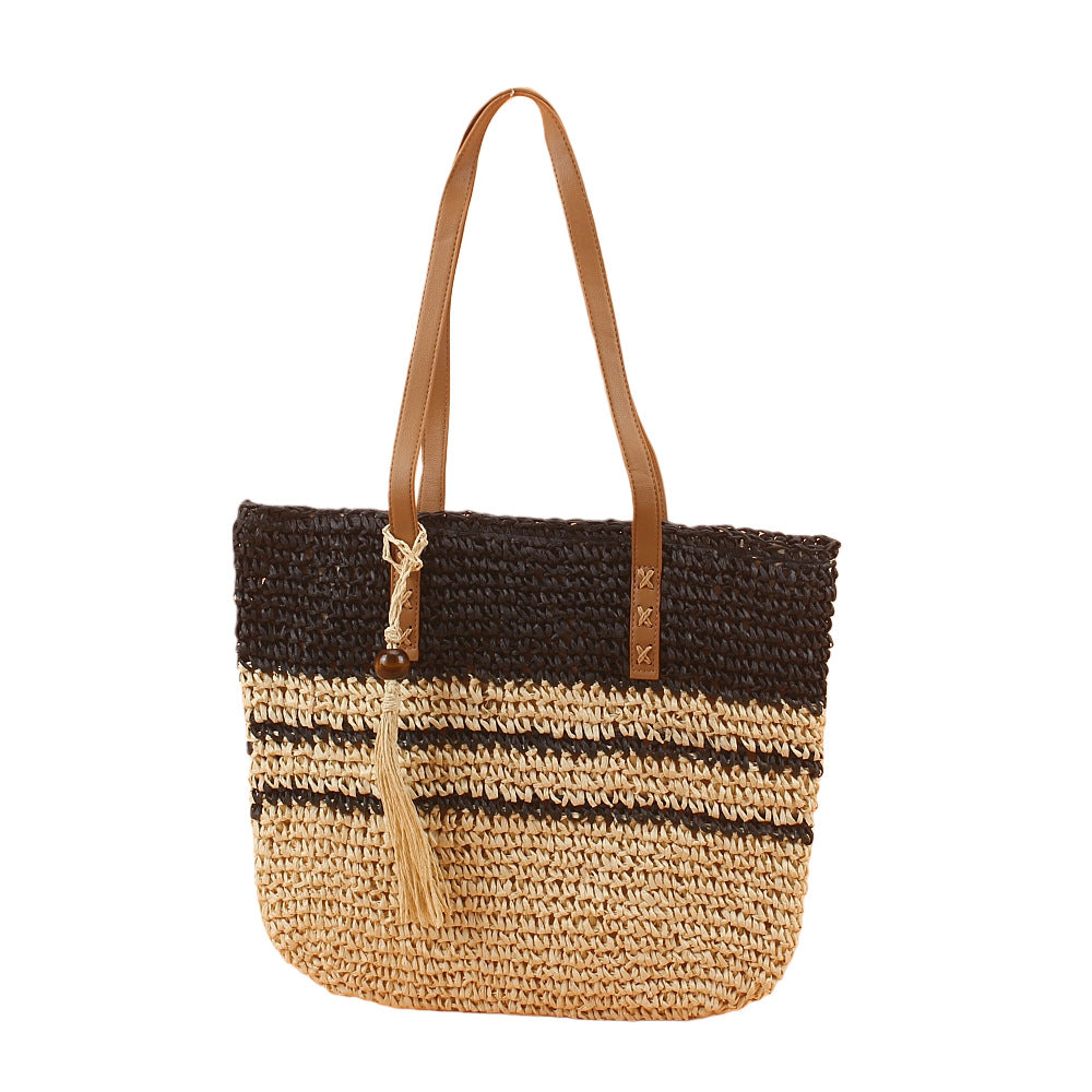 Structured straw tote bag LoungeYard — product view 5