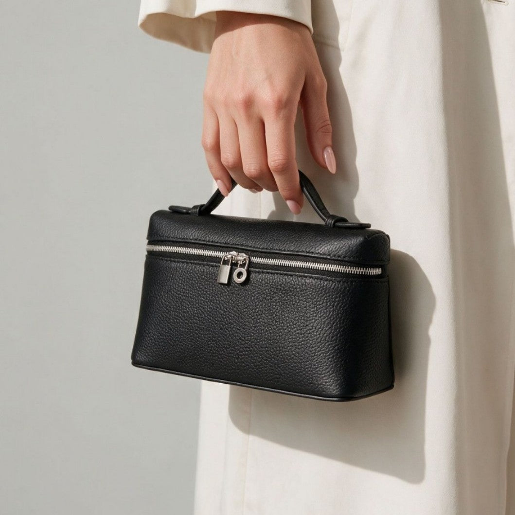 Compact Boxy Top-Handle Vanity Bag — product view 3