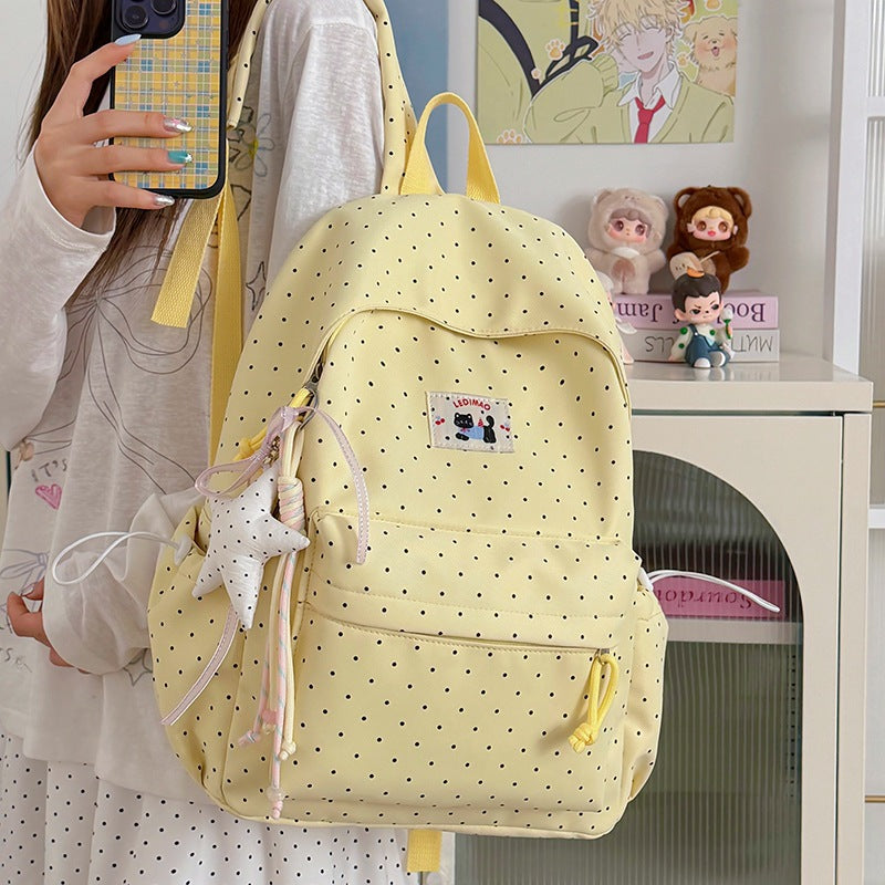 Cute Polka-Dot Backpack LoungeYard — product view 1
