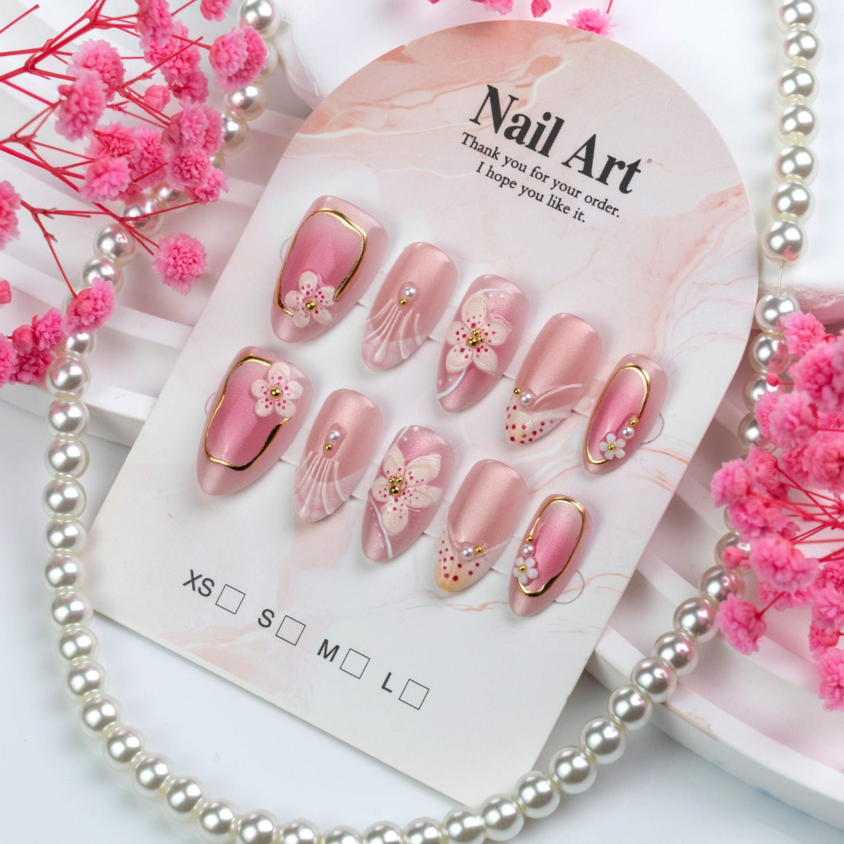 Ornate Floral Press-On Nail Collection — product view 1