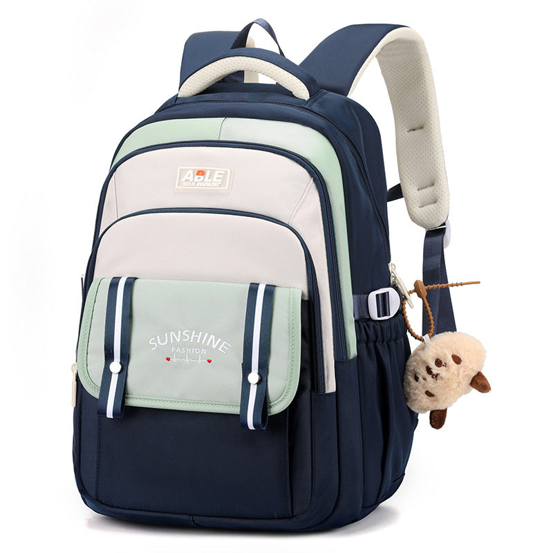 Stylish school backpack with functional compartments LoungeYard — product view 5