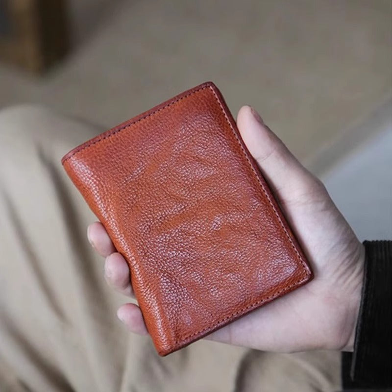 Premium Textured Leather Card Holder LoungeYard — product view 3