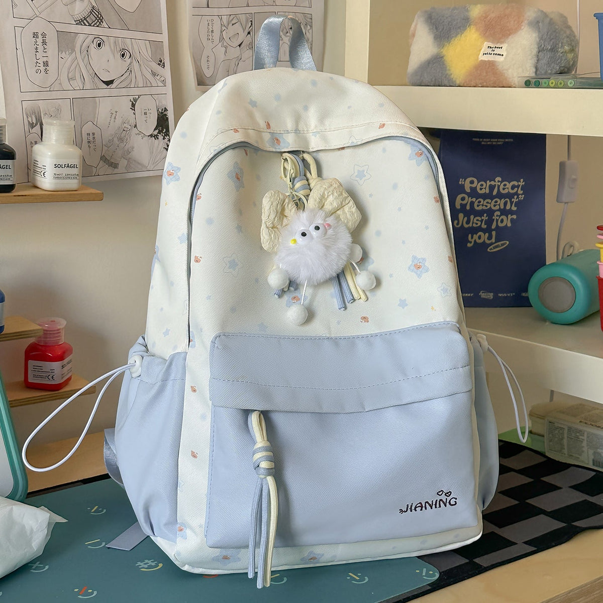 Drawstring Closure Floral Print Backpack — product view 3