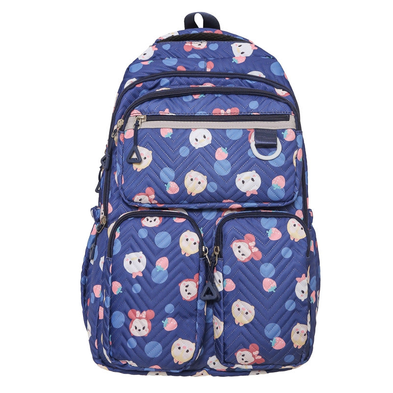 Fun Character Design Quilted Backpack LoungeYard — product view 5