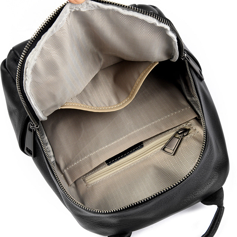 Premium Soft Leather Backpack LoungeYard — product view 4