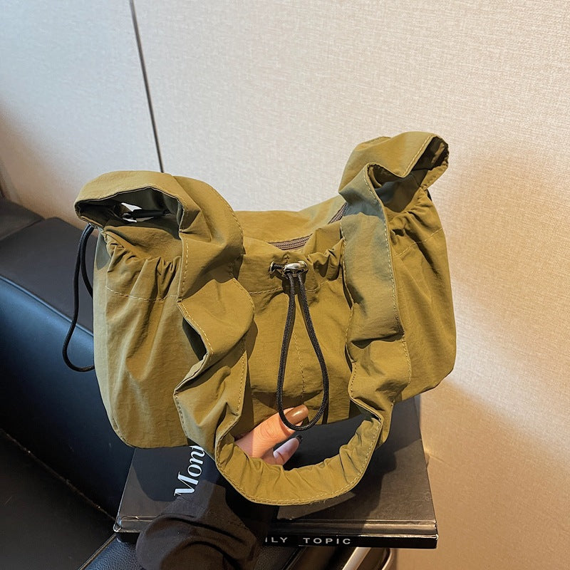 Ruffled Fabric Handbag — product view 3