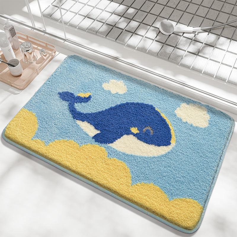 Floral Patterned Bath Mat Bowlift — product view 4