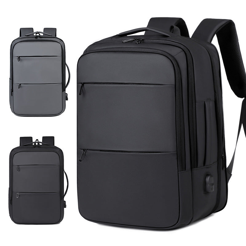 Business Backpack with Expandable Interior and Smart Safety Compartment LoungeYard — product view 1