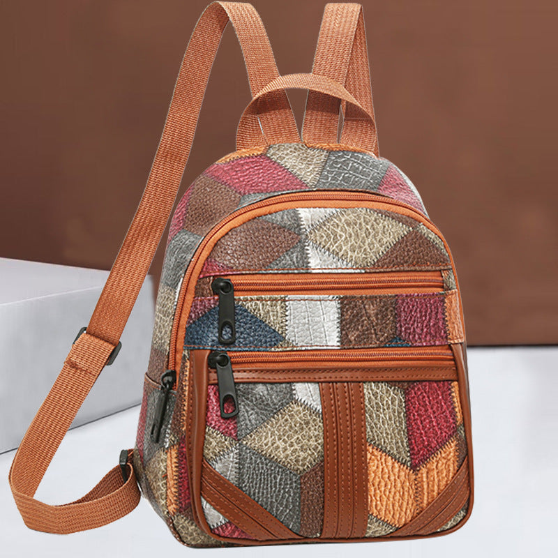Women's Geometric Patterned Mini Backpack LoungeYard — product view 2