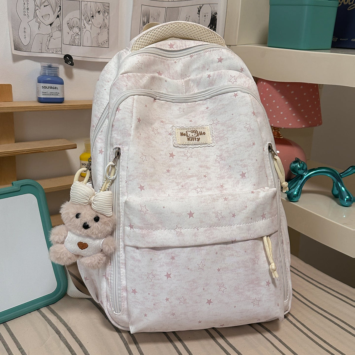 Cute Heart-Patterned Backpack LoungeYard — product view 7