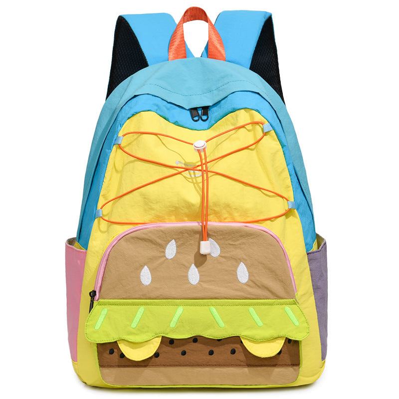 Whimsical Hamburger Design Backpack — product view 1
