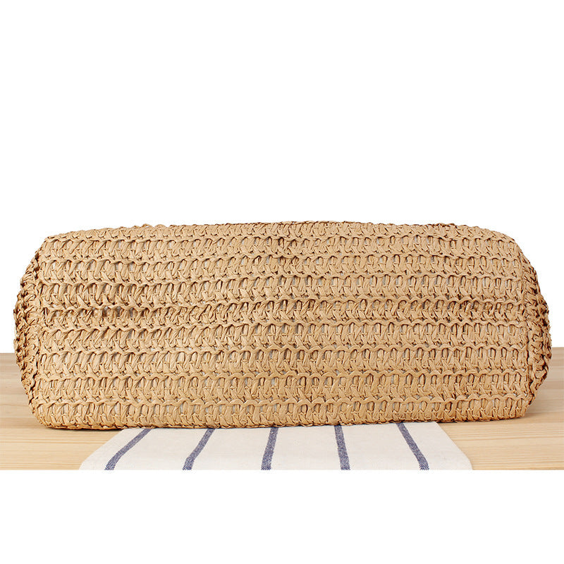 Shopping basket in modern wicker design with sturdy carrying handles LoungeYard — product view 3