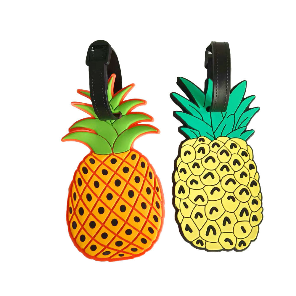 Unisex luggage tag in fruity lemon design LoungeYard — product view 4