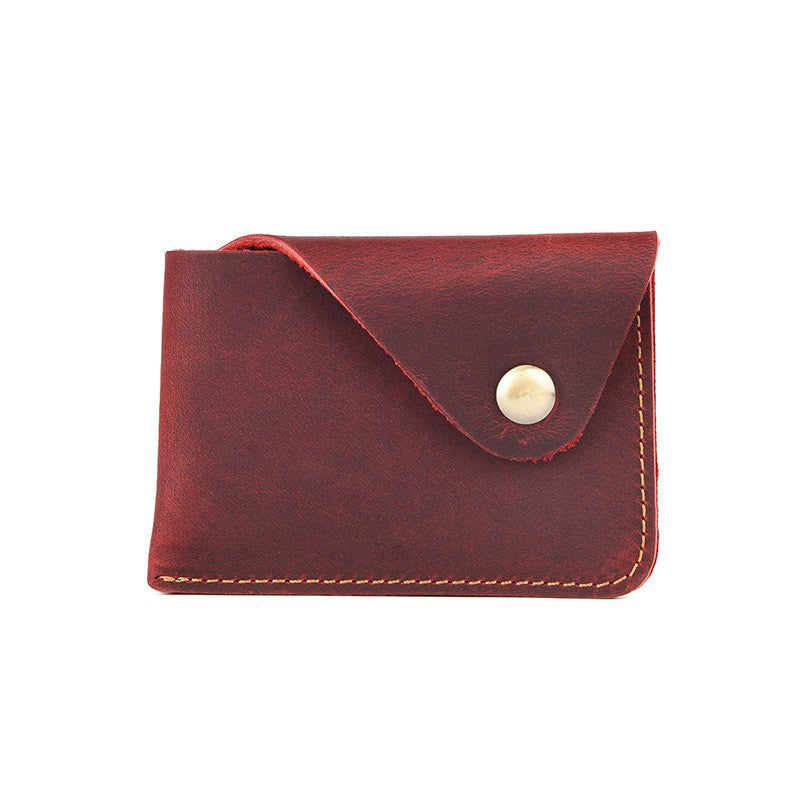 Premium Leather Buttoned Cardholder LoungeYard — product view 4
