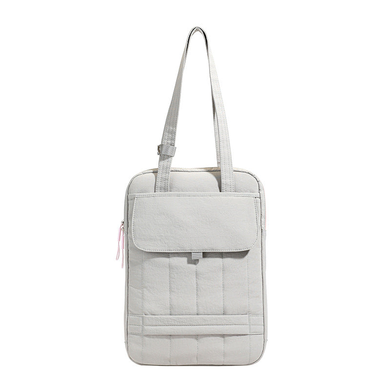 Structured Quilted Laptop Tote Bag LoungeYard — product view 2