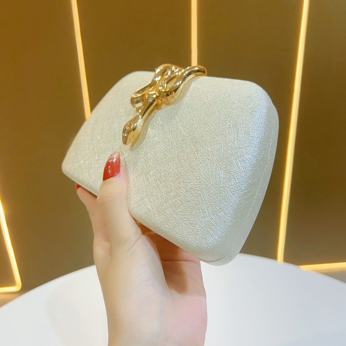 Elegant Structured Evening Clutch — product view 2