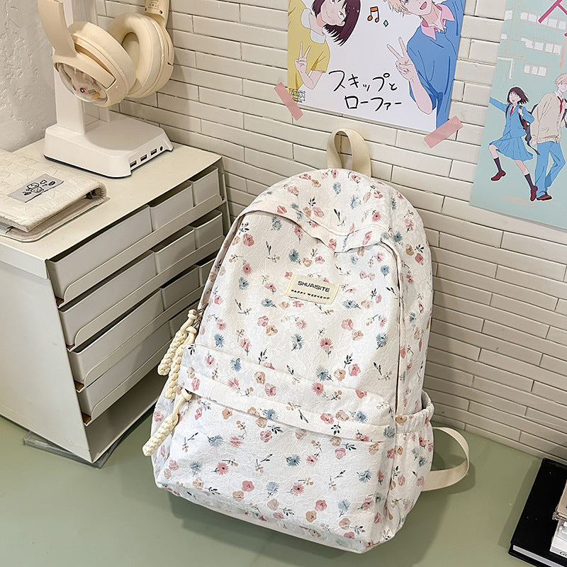 Floral Lace Patterned Backpack — product view 3