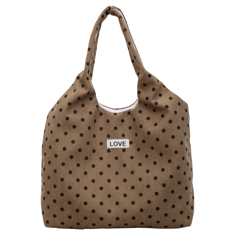 Casual Polka Dot Tote Bag LoungeYard — product view 6