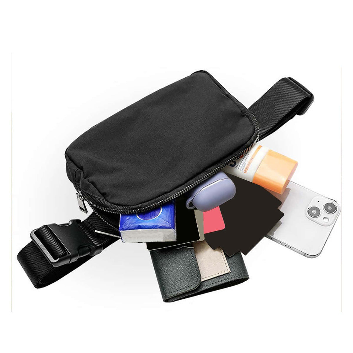 Shoulder bag with adjustable strap and practical compartment design LoungeYard — product view 2