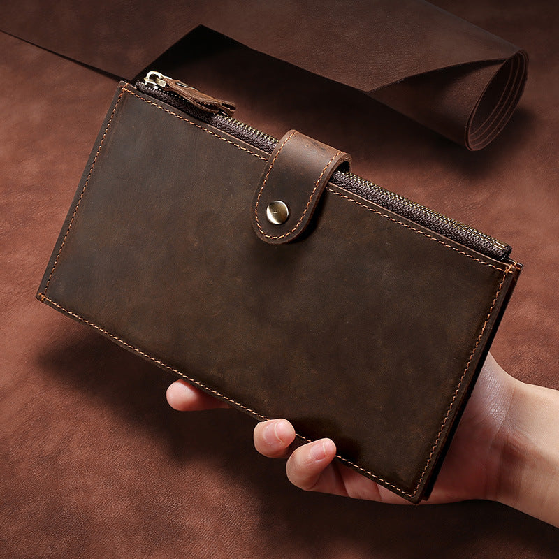 Premium Leather Zip Wallet — product view 1
