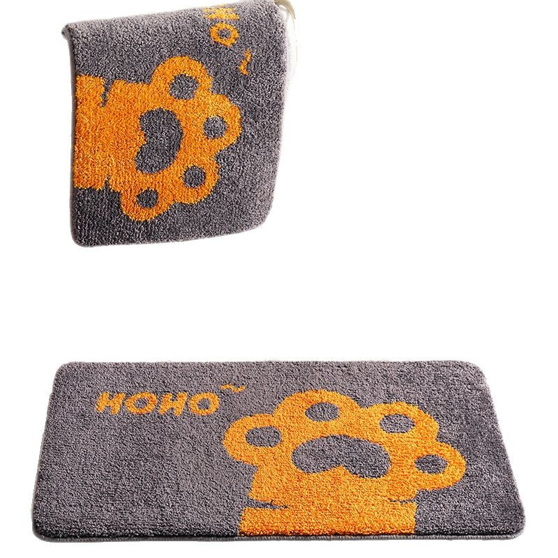 Cute Animal Paw Print Bath Mat LoungeYard — product view 7